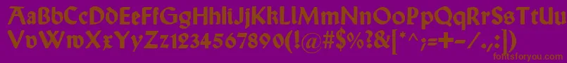 WallauUnzialBold Font – Brown Fonts on Purple Background