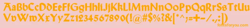 WallauUnzialBold Font – Orange Fonts on Pink Background