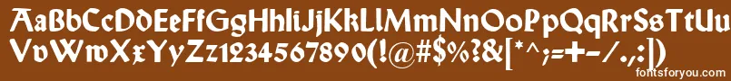 Шрифт WallauUnzialBold – белые шрифты на коричневом фоне
