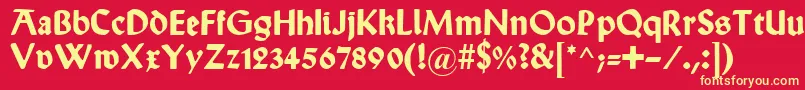 WallauUnzialBold Font – Yellow Fonts on Red Background