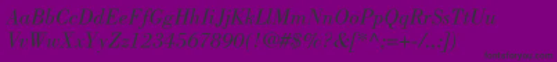 BodoniLtBookItalic Font – Black Fonts on Purple Background