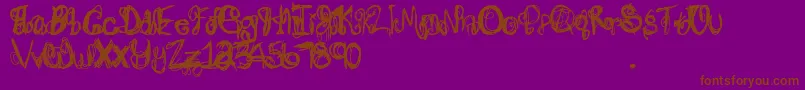 Jadespsychosis Font – Brown Fonts on Purple Background