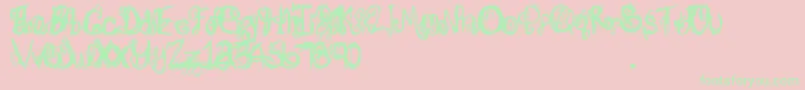 Jadespsychosis Font – Green Fonts on Pink Background