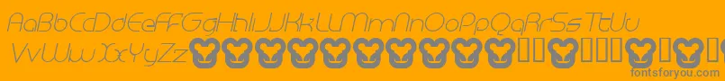 フォントMegalomaniaItalic – オレンジの背景に灰色の文字