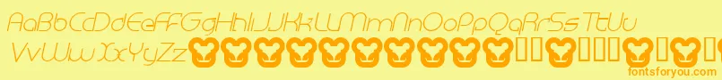 MegalomaniaItalic Font – Orange Fonts on Yellow Background
