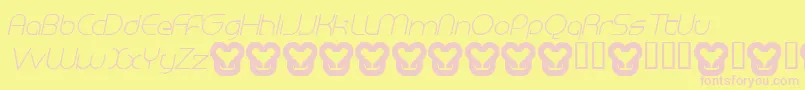 MegalomaniaItalic Font – Pink Fonts on Yellow Background