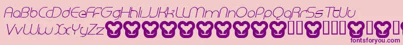 MegalomaniaItalic Font – Purple Fonts on Pink Background