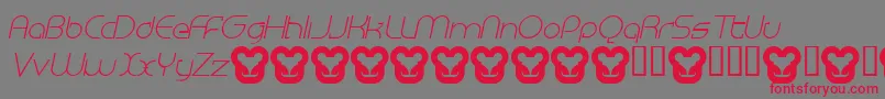 MegalomaniaItalic Font – Red Fonts on Gray Background
