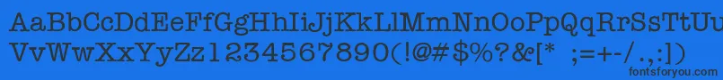 Ft56 Font – Black Fonts on Blue Background