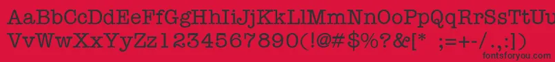 Ft56 Font – Black Fonts on Red Background