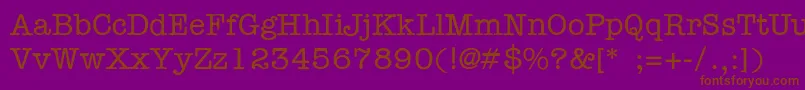 Ft56 Font – Brown Fonts on Purple Background