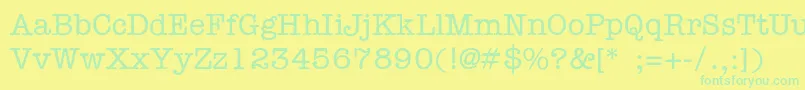 Ft56 Font – Green Fonts on Yellow Background