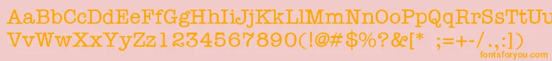 Ft56 Font – Orange Fonts on Pink Background
