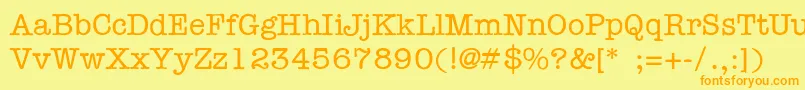 Ft56 Font – Orange Fonts on Yellow Background