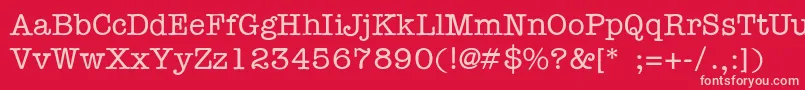 Ft56 Font – Pink Fonts on Red Background