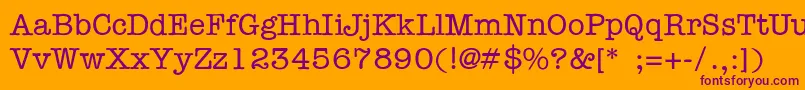 Ft56 Font – Purple Fonts on Orange Background