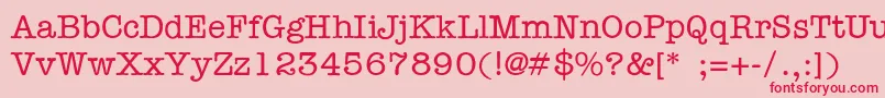 Ft56 Font – Red Fonts on Pink Background