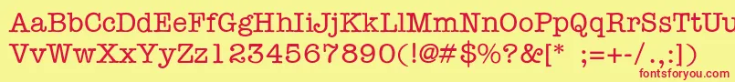 Ft56 Font – Red Fonts on Yellow Background