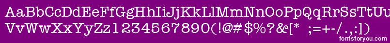 Ft56 Font – White Fonts on Purple Background