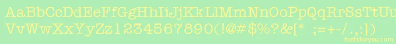 Ft56 Font – Yellow Fonts on Green Background