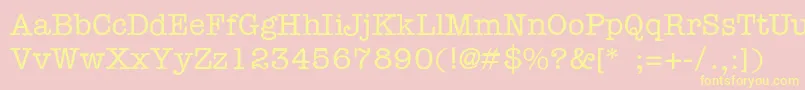 Ft56 Font – Yellow Fonts on Pink Background