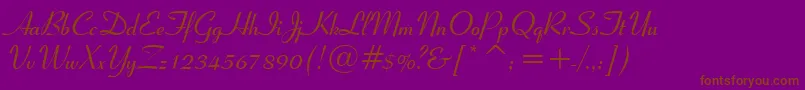 Ribbon131BoldBt Font – Brown Fonts on Purple Background