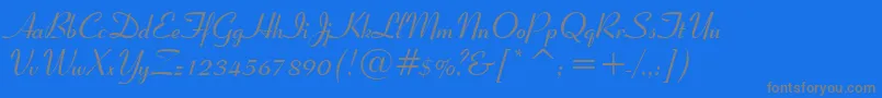 Weitere Informationen zur Ribbon131BoldBt-Schriftart Ribbon131BoldBt-Schriftart – Graue Schriften auf blauem Hintergrund