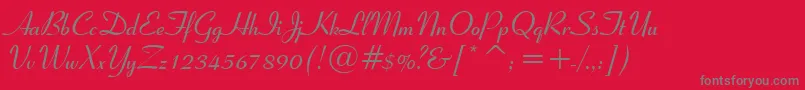 Ribbon131BoldBt Font – Gray Fonts on Red Background