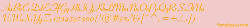 Ribbon131BoldBt Font – Orange Fonts on Pink Background