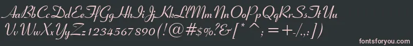 Ribbon131BoldBt Font – Pink Fonts on Black Background