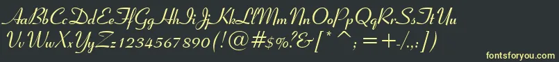 Ribbon131BoldBt Font – Yellow Fonts on Black Background