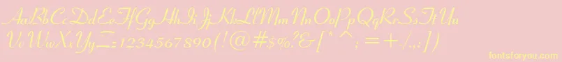 Ribbon131BoldBt Font – Yellow Fonts on Pink Background