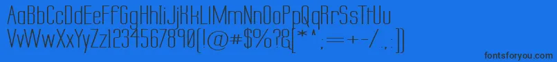 Шрифт Labtsecw – чёрные шрифты на синем фоне