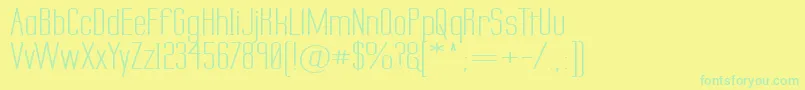 Labtsecw Font – Green Fonts on Yellow Background
