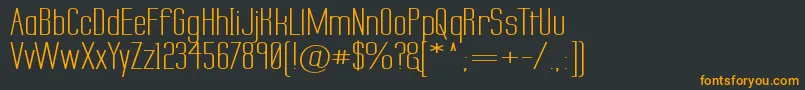 Labtsecw Font – Orange Fonts on Black Background