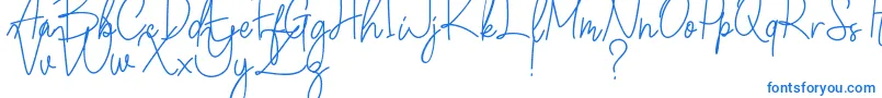 Winchester Font – Blue Fonts on White Background