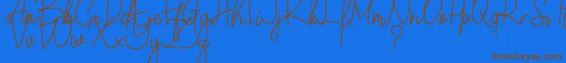 Winchester Font – Brown Fonts on Blue Background