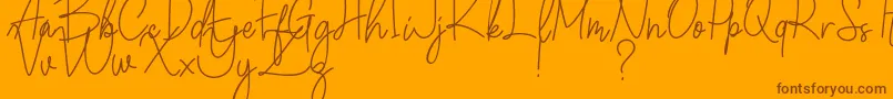Winchester Font – Brown Fonts on Orange Background