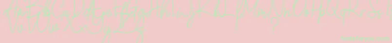 Winchester-Schriftart – Grüne Schriften auf rosa Hintergrund