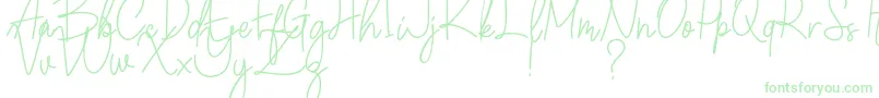 Winchester-Schriftart – Grüne Schriften auf weißem Hintergrund