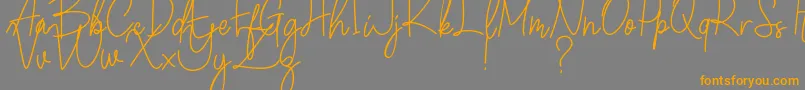 Winchester Font – Orange Fonts on Gray Background