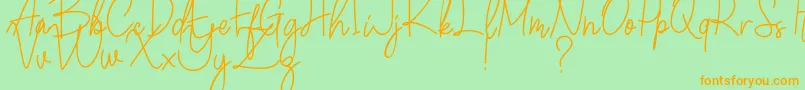 Winchester Font – Orange Fonts on Green Background