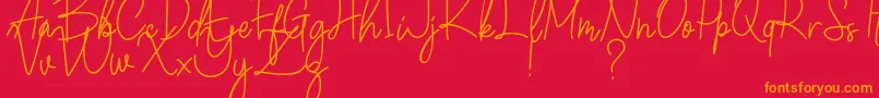 Winchester Font – Orange Fonts on Red Background