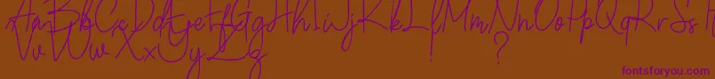 Winchester Font – Purple Fonts on Brown Background