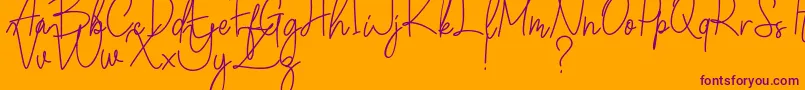 Winchester Font – Purple Fonts on Orange Background