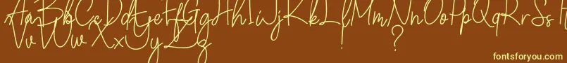 Winchester Font – Yellow Fonts on Brown Background