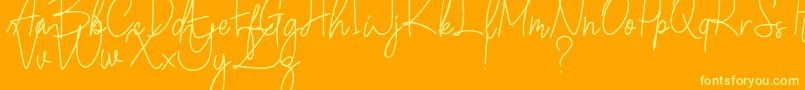 Winchester Font – Yellow Fonts on Orange Background