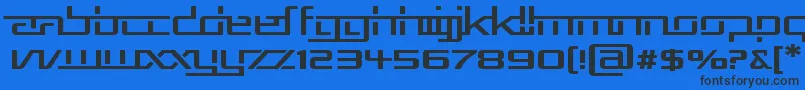 RepublikaVExp Font – Black Fonts on Blue Background