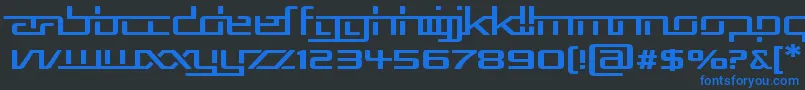 RepublikaVExp Font – Blue Fonts on Black Background