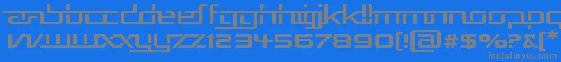 RepublikaVExp Font – Gray Fonts on Blue Background